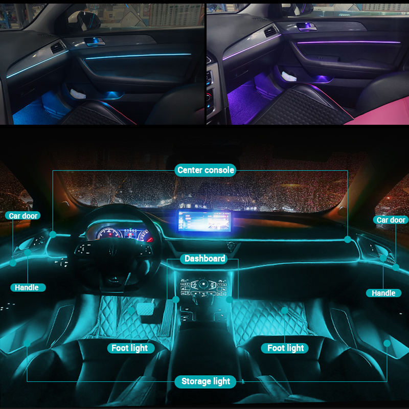 LED Car Foot Ambient Light 26  - Led Ambient Interior Car Lights App Control ulasan dan harga