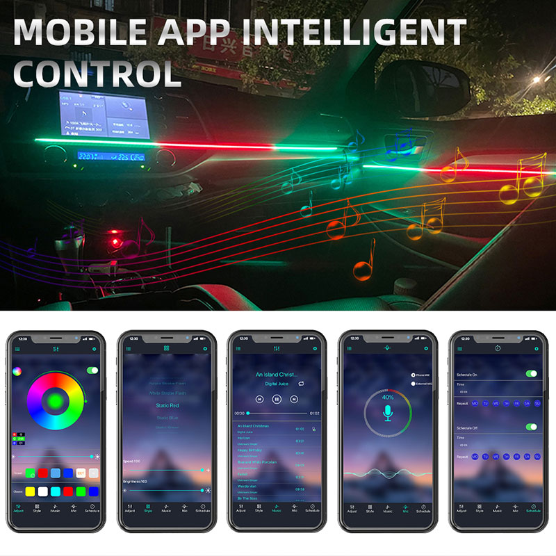 LED Car Foot Ambient Light 26  - Led Ambient Interior Car Lights App Control ulasan dan harga