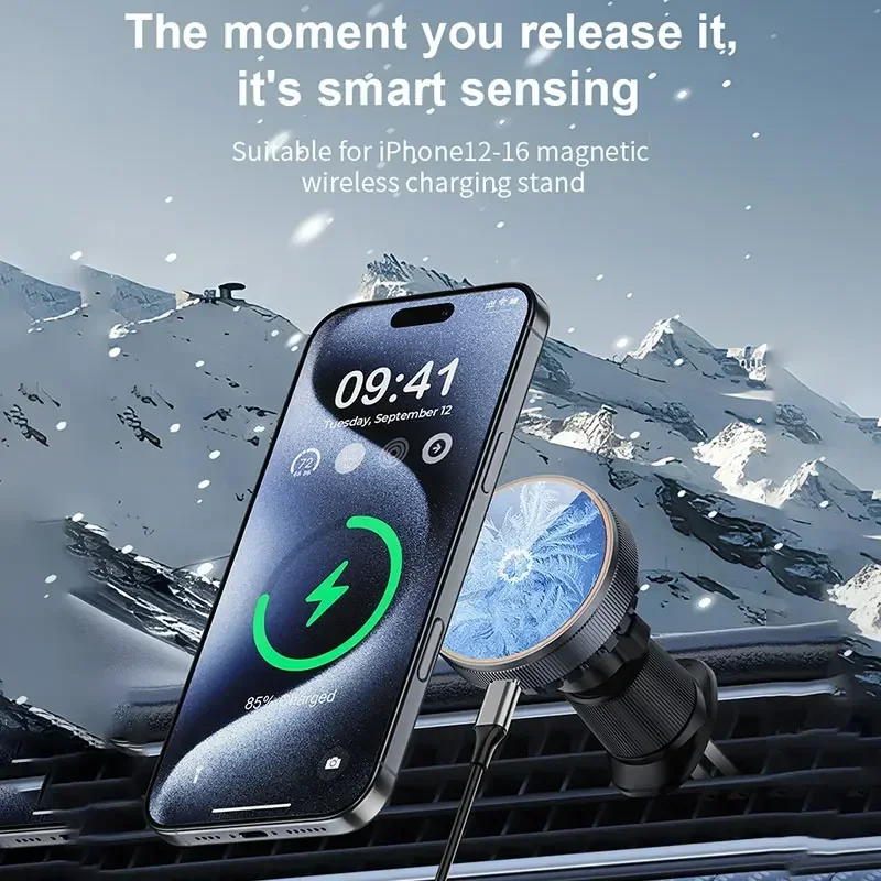 15W TEC Magnetic Wireless Car  - Magnetic Phone Holder For Car Vent ulasan dan harga